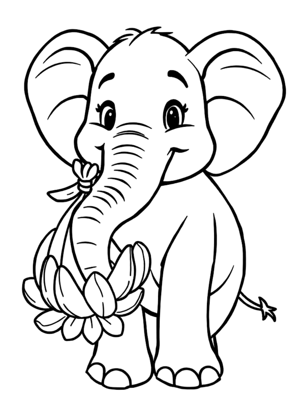 Sample coloring page 1 from the Chiang Mai coloring book